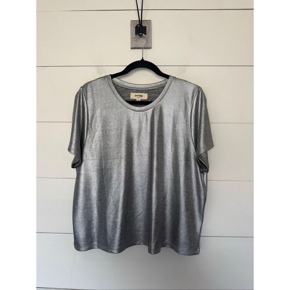 Porridge Women’s XL Silver Short Sleeve Top Tee